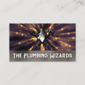 Wizard Wrenches Logo | Magische achtergrond Visitekaartje (Voorkant)