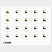 Wizard zwarte kat - Abra Kadabra Spell Ronde Sticker (Vel)