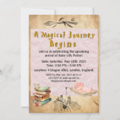 Wizarding Baby shower Invitation - Meisje Kaart (Voorkant)