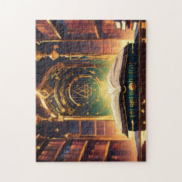 Wizarding School's Magic Library voor hekserij Legpuzzel