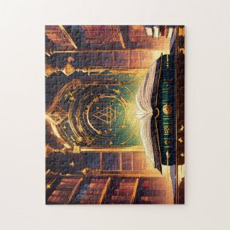Wizarding School's Magic Library voor hekserij Legpuzzel