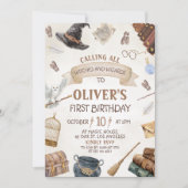 Wizards Birthday Invitation Kaart (Voorkant)