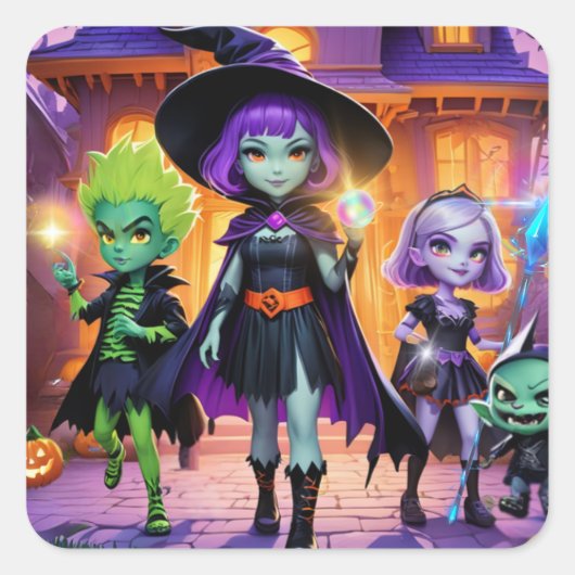 Wizards, Ghouls, and Spooky Sticker (Voorkant)