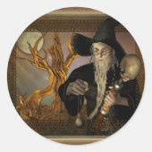 Wizards Magic Fantasy Illustratie Stickers (Voorkant)