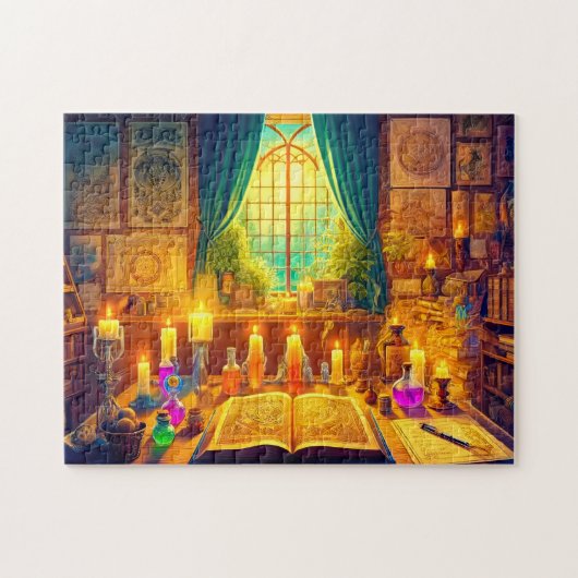 Wizard's Study Enchanted Alchemy Magic Potions Legpuzzel (Horizontaal)