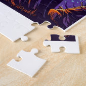 Wizards toveren spreuken onder een sterrennacht legpuzzel (Zijkant)