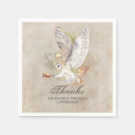 Wizard's Uil Magische Verjaardagsfeestje Servet