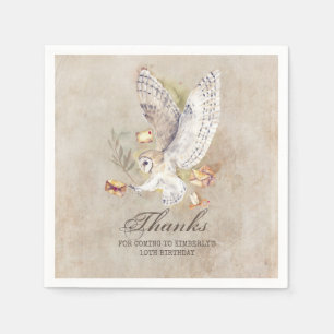 Wizard's Uil Magische Verjaardagsfeestje Servet