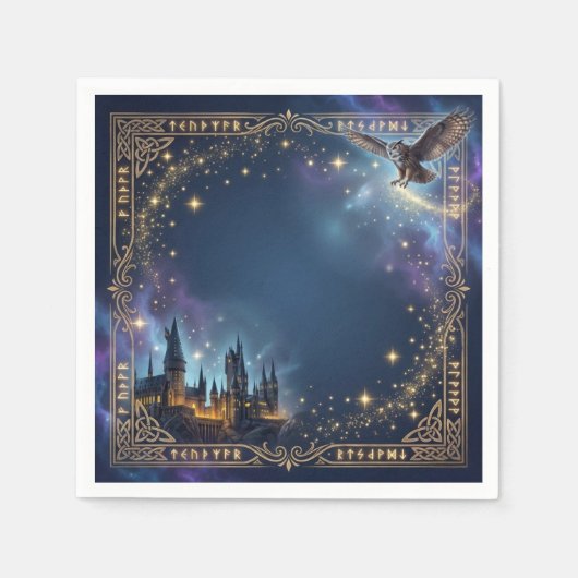Wizards & Witches Birthday Magical Wizardry Party Servet (Voorkant)