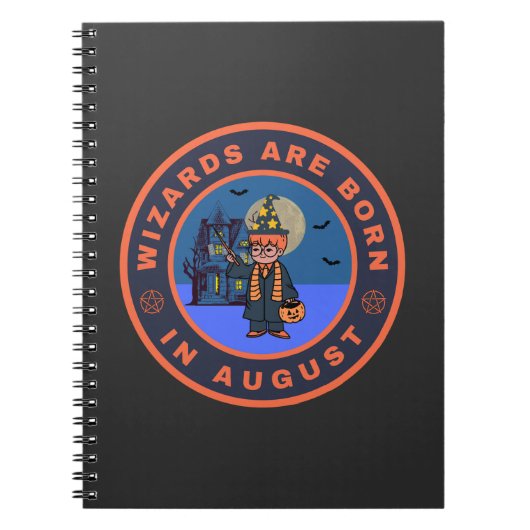 Wizards worden geboren in augustus notitieboek (Voorkant)