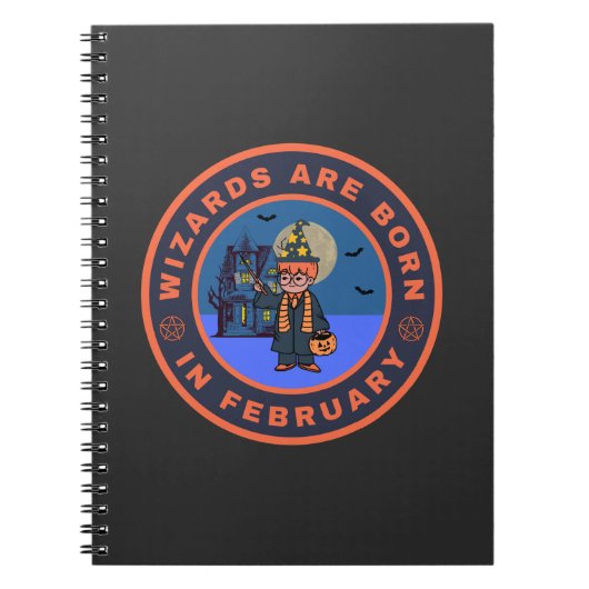 Wizards worden geboren in februari notitieboek (Voorkant)