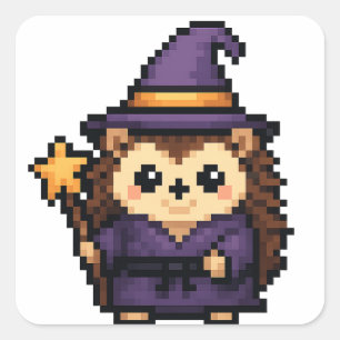 wizardsheet voor egels vierkante sticker