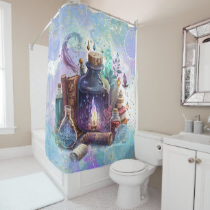 Wizardtabel Waterverf Witch Spellcasting Desk Douchegordijn