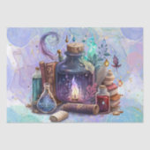 Wizardtabel | Waterverf Witch Spellcasting Desk Tissuepapier (Voorkant)