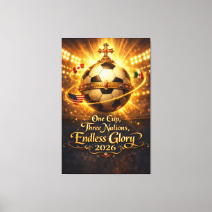 WK 2026 Renaissance Voetbalposter Elegantie Canvas Afdruk