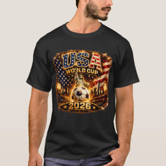 WK 2026 USA Vintage Liberty Voetbal Kunst T-shirt