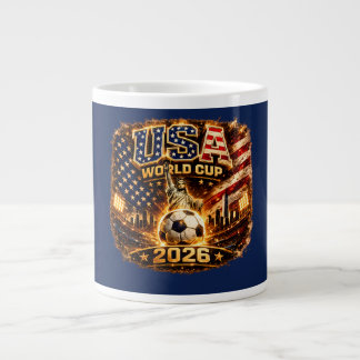 WK 2026 USA Vintage Liberty Voetbal Kunstbeker Grote Koffiekop