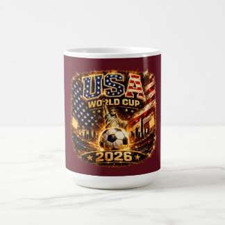 WK 2026 USA Vintage Liberty Voetbal Kunstbeker Koffiemok