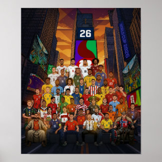 WK 2026 Voetbalsterren Voetballegende Speler Poster