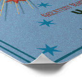 WK Quidditch™ Blauwe Poster (Hoek)