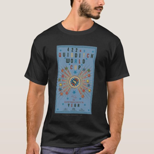 WK Quidditch™ Blauwe Poster T-shirt (Voorkant)