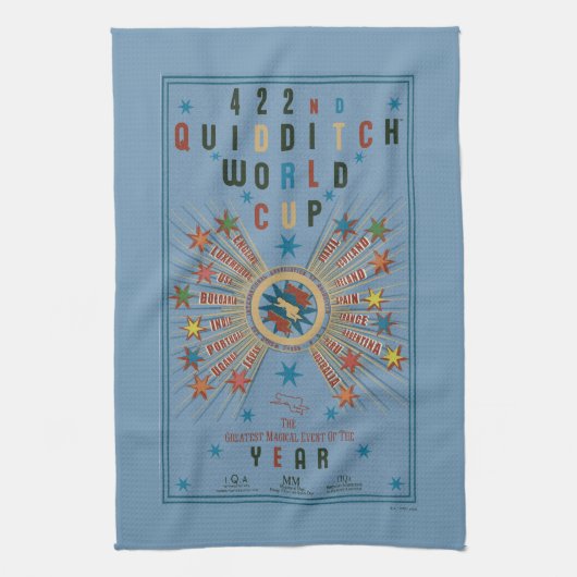 WK Quidditch™ Blauwe Poster Theedoek (Verticaal)
