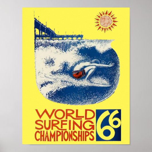 WK surfen 66’ Surf Poster (Voorkant)