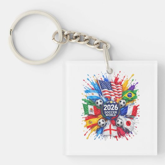 WK Voetbal 2026 Sleutelhanger (voorkant)