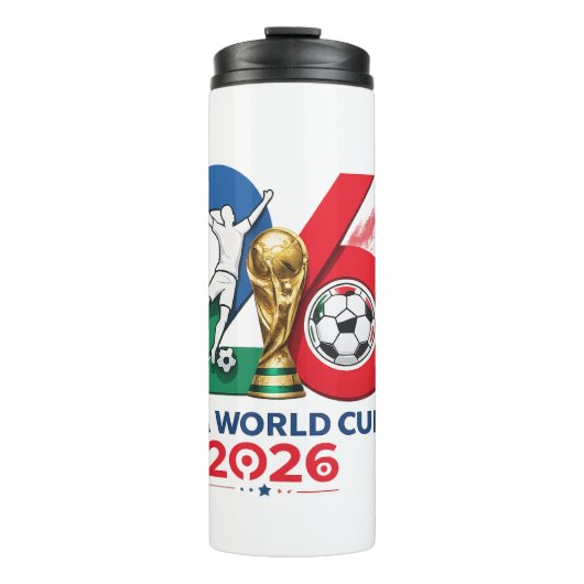 WK Voetbal 2026 Thermosbeker (Voorkant)