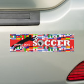 WK Voetbal Bumpersticker Rood (Op auto)