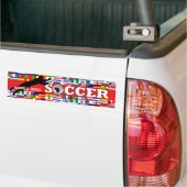 WK Voetbal Bumpersticker Rood (Op Truck)