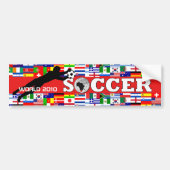 WK Voetbal Bumpersticker Rood (Voorkant)