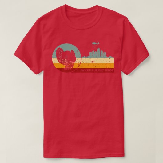 Wkrp Turkey Drop Retro Style T-shirt (Design voorkant)