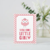 WLCOME LITTLE GIRL BRIEFKAART (Staand voorkant)