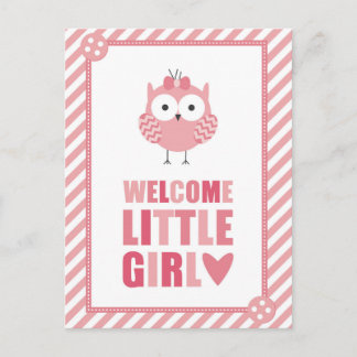 WLCOME LITTLE GIRL BRIEFKAART