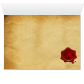 WLGRADUATION PARCHMENT WAX SEAL MONOGRAM (Binenzijde Horizontaal (Onderkant))