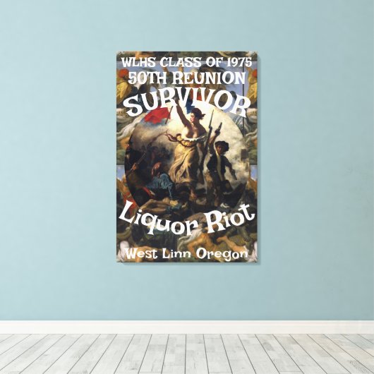 WLHS 50TH REUNION CLASS 1975 CANVAS AFDRUK (Insitu (Houten vloer))