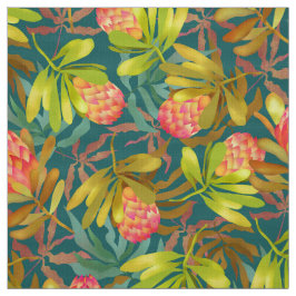 Wlid Flowers Protea Blauwgroen Fabric Stof