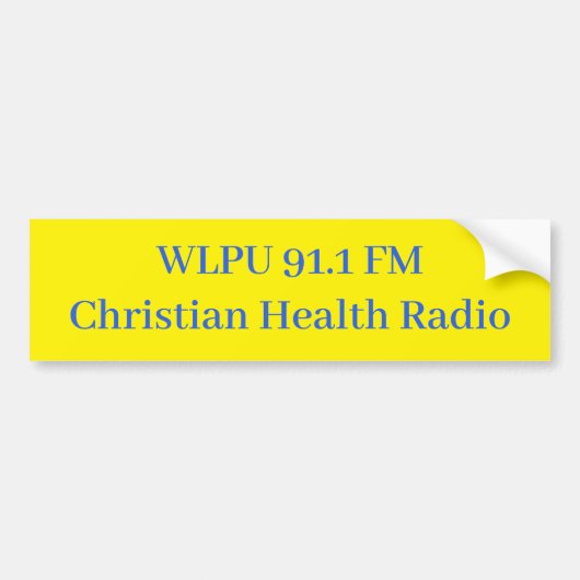 WLPU 91.1 FM bumpersticker (Voorkant)