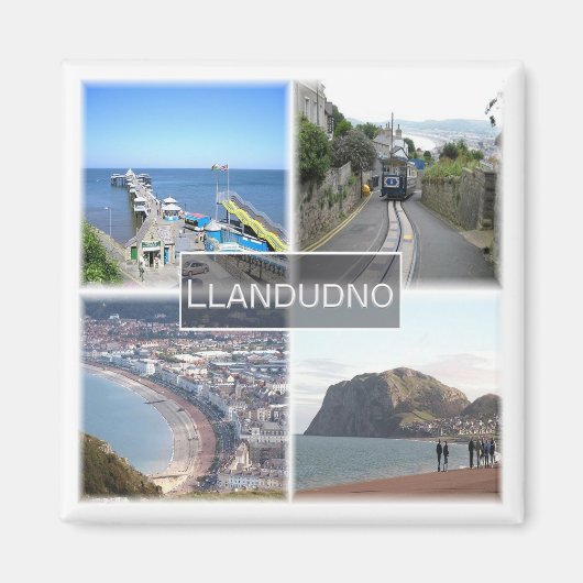 WLS006 LLANDUDNO, Wales, Fridge Magneet (Voorkant)