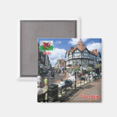 WLS009 WREXHAM, Wales, Europa Magneet (Voorkant / Achterkant)