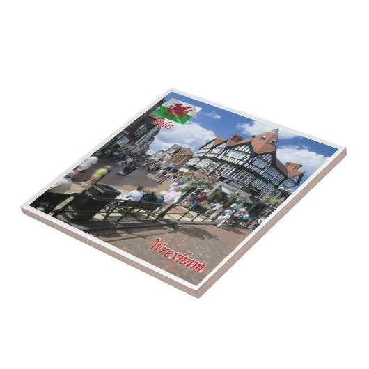WLS009 WREXHAM, Wales Tegeltje (Zijkant)