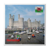 WLS018 CAERNARFON CASTLE, Wales, Europa, Tegeltje (Voorkant)
