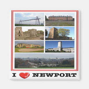 WLS020 NEWPORT "I LOVE", Wales, Europa, Fridge Magneet