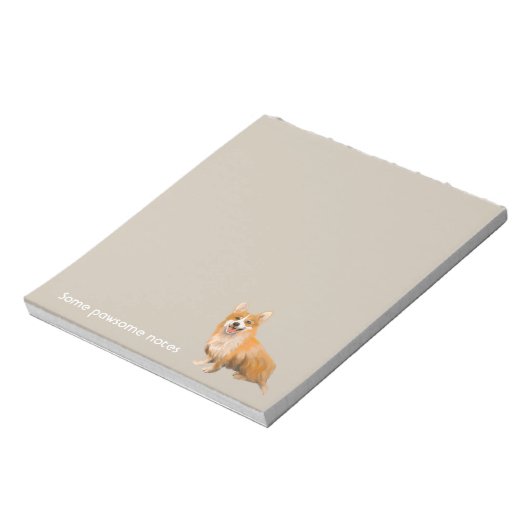 wlsh corgi pawsome merkt op notitieblok (Linkerzijde)