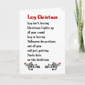 Wluie kerst, een grappig prettig kerstgedicht kaart (Voorkant)