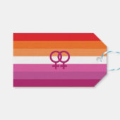 WLW Lesbian Pride Flag Cadeaulabel (Voorkant (Horizontaal))