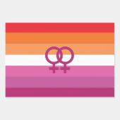 WLW Lesbian Pride Flag Inpakpapier Vel (Voorkant)