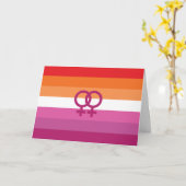 WLW Lesbian Pride Flag Kaart (Gele Bloem)