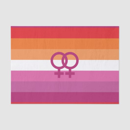 WLW Lesbian Pride Flag Tissuepapier (Voorkant)
